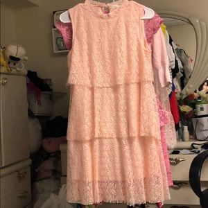 Gorgeous peach / baby pink layered floral dress